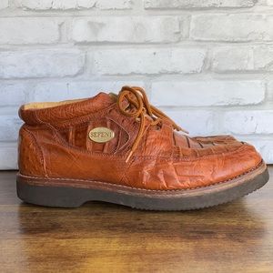 Sefeni Exotic Animal Hide Lace Up Shoes Size 7.5